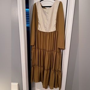 Yellow and cream maxi dress